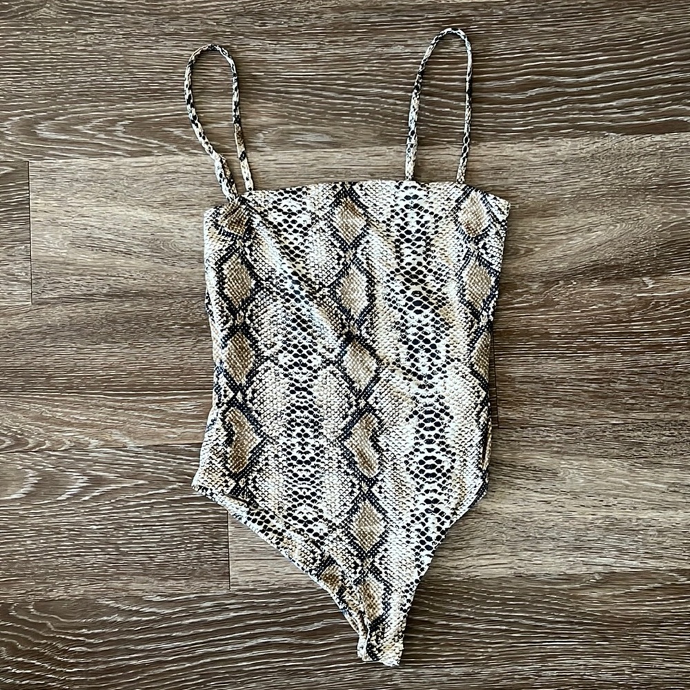 Polley Snakeskin Bodysuit